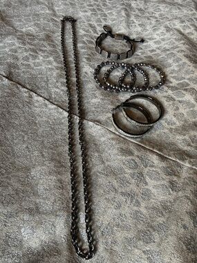 Park Lane Gunmetal-Tone Necklace, Bracelet & Earring Set